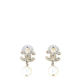 Chanel CC Pearl Drop Earrings