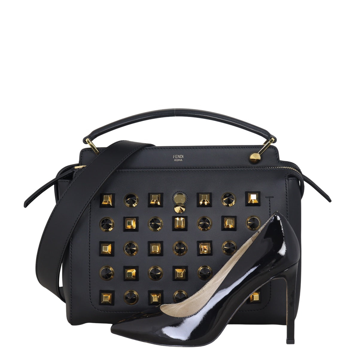 Fendi DotCom Click Medium Studded