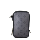 Louis Vuitton Double Phone Pouch Monogram Eclipse Reverse