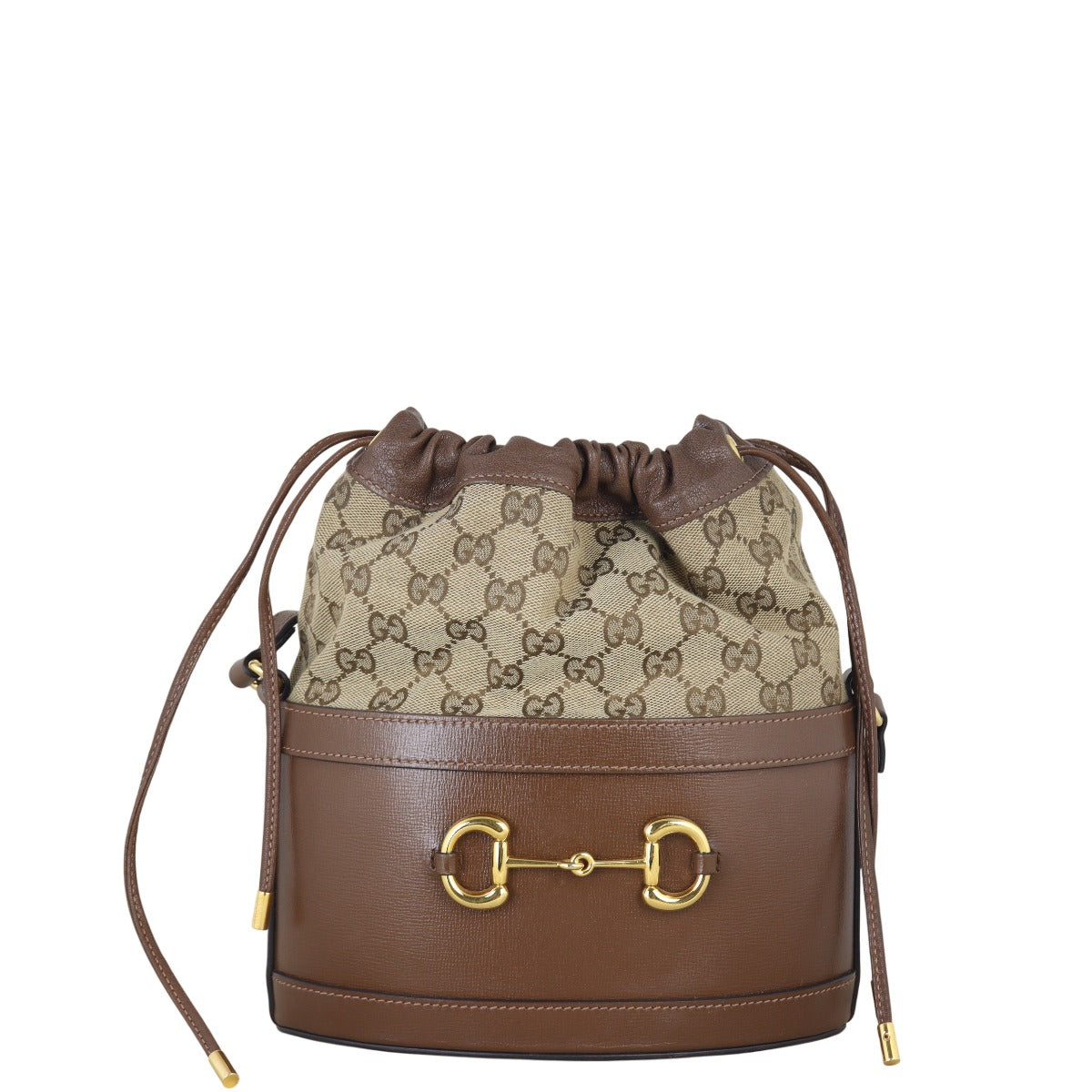 Gucci GG Supreme Horsebit 1955 Drawstring Bucket Bag
