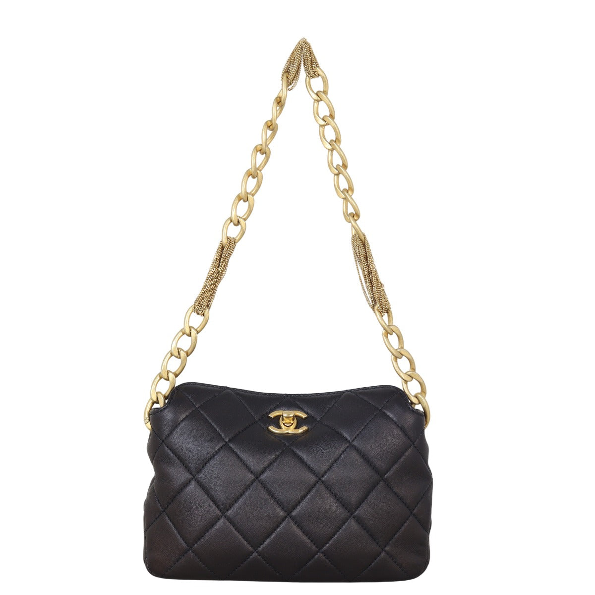 Chanel CC Quilted Lambskin Hobo