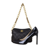 Chanel CC Quilted Lambskin Hobo