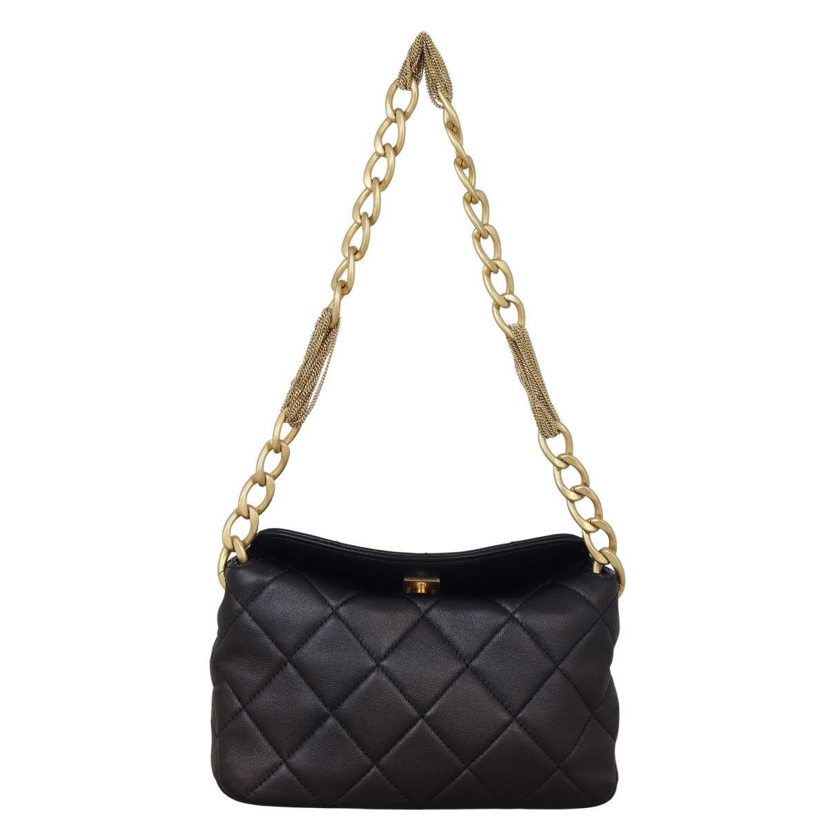 Chanel CC Quilted Lambskin Hobo