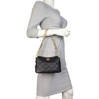 Chanel CC Quilted Lambskin Hobo