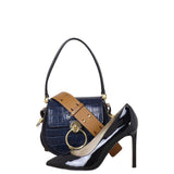 Chloe Tess Small Croc-Embossed