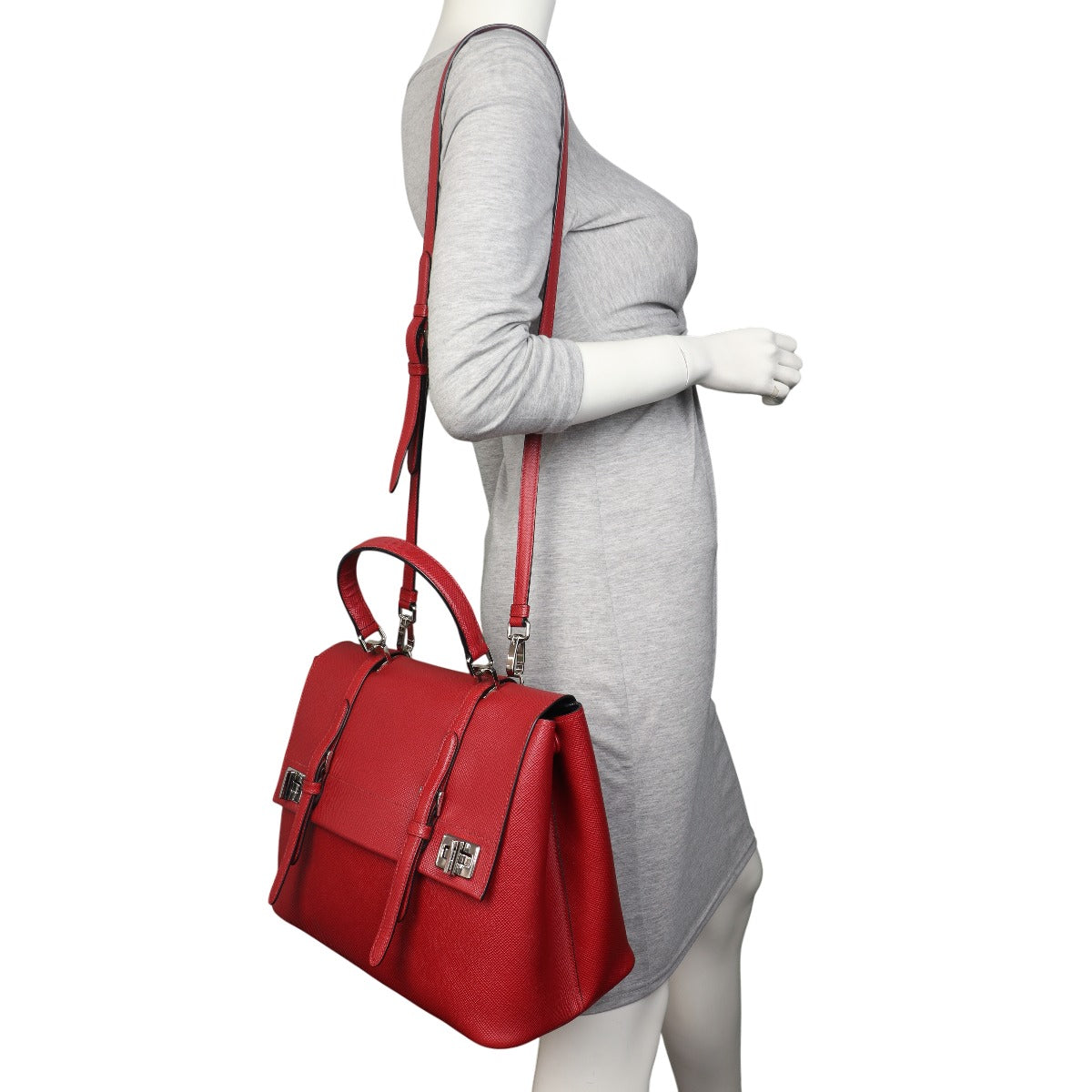 Prada Saffiano Cuir Top Handle Bag