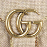 Gucci GG Marmont Matelasse Small Shoulder Bag Raffia Python