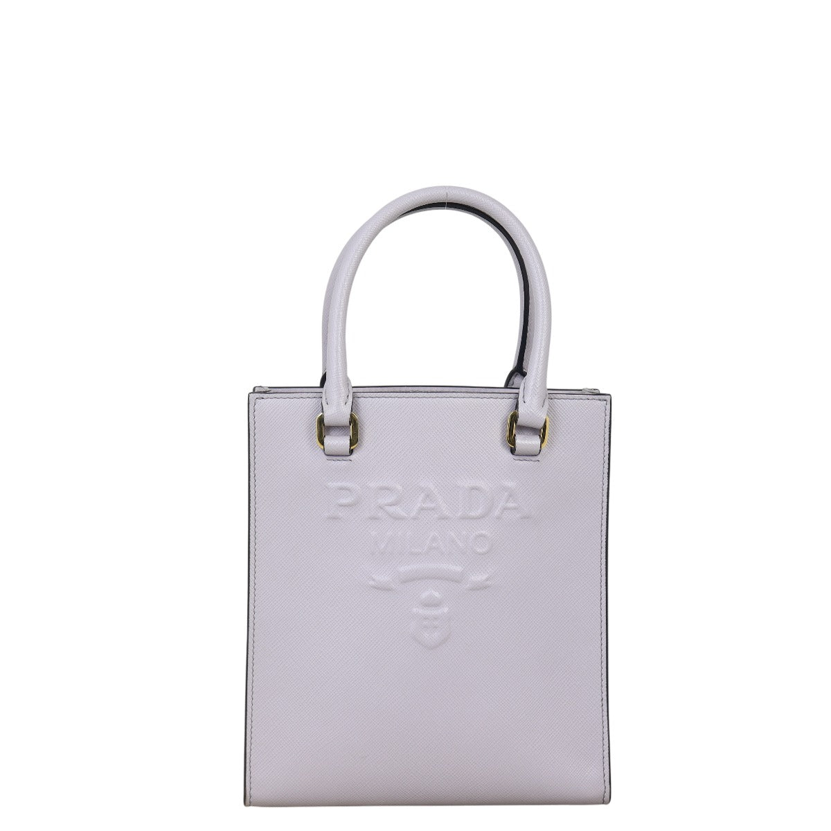 Prada Saffiano Embossed Logo Tote Small