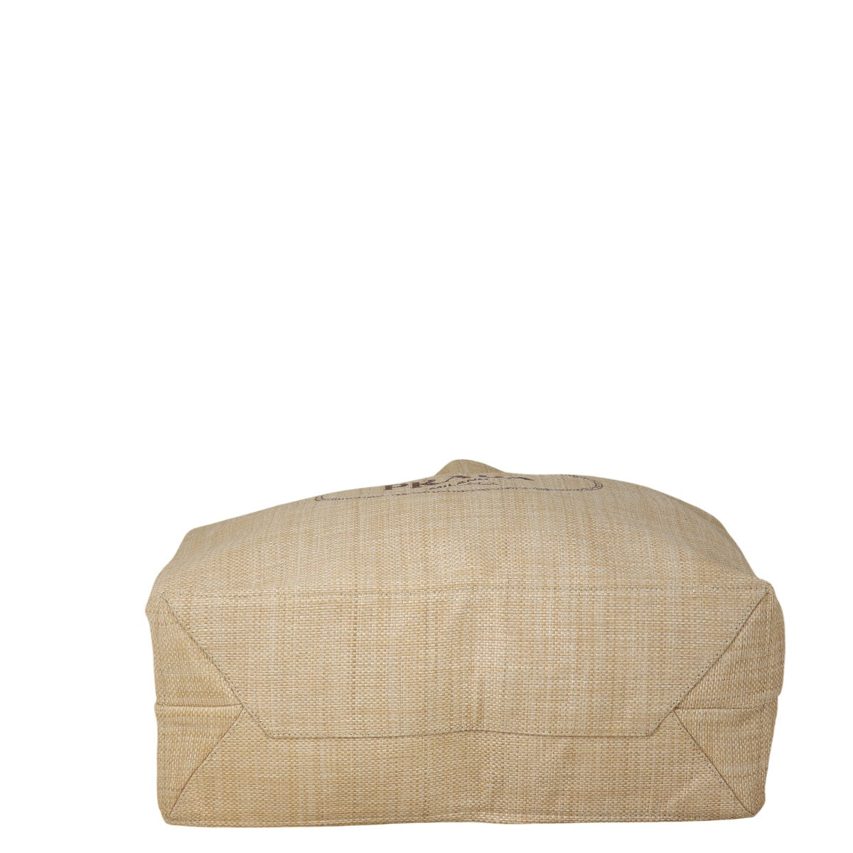 Prada Logo Raffia Tote