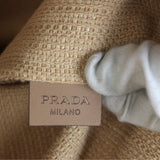 Prada Logo Raffia Tote