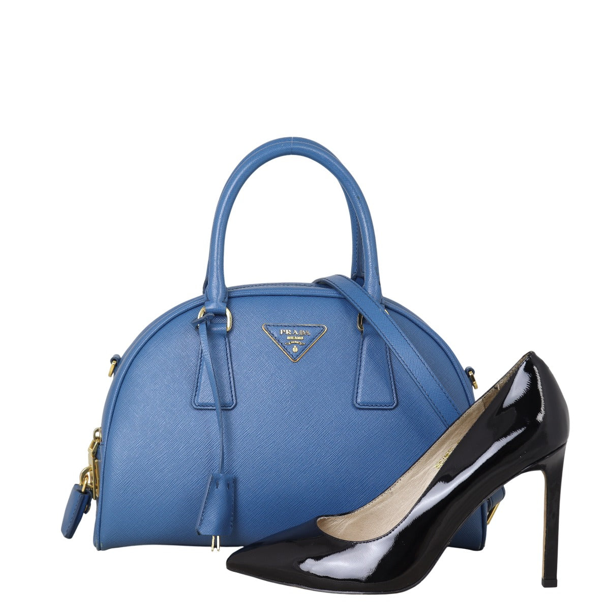 Prada Saffiano Lux Small Bowling Bag – Luxe.It.Fwd