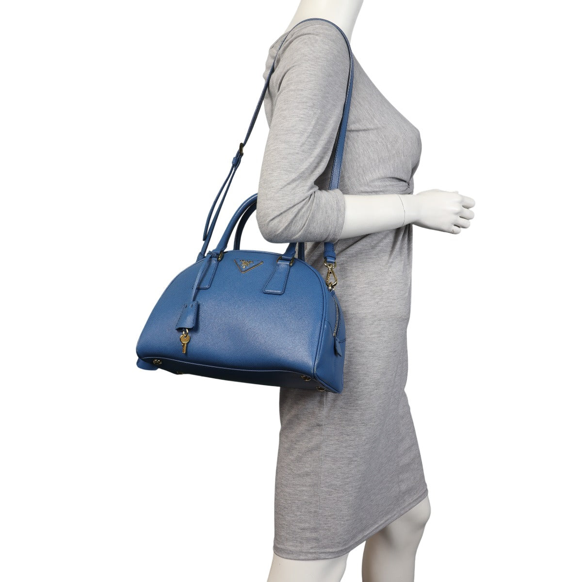 Prada Saffiano Lux Small Bowling Bag