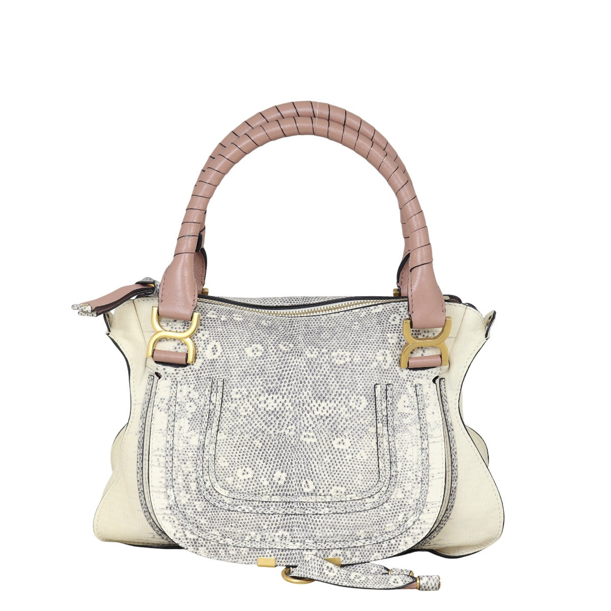Chloe Marcie Medium Satchel Lizard Embossed