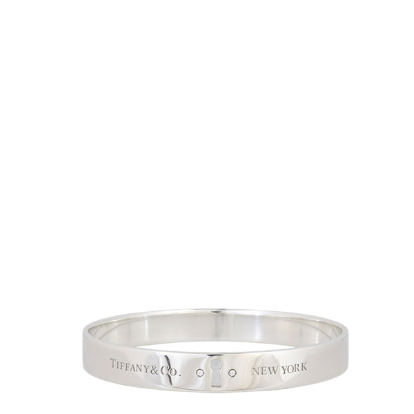Tiffany & Co Keyhole Diamond Sterling Silver Bangle – Luxe.It.Fwd