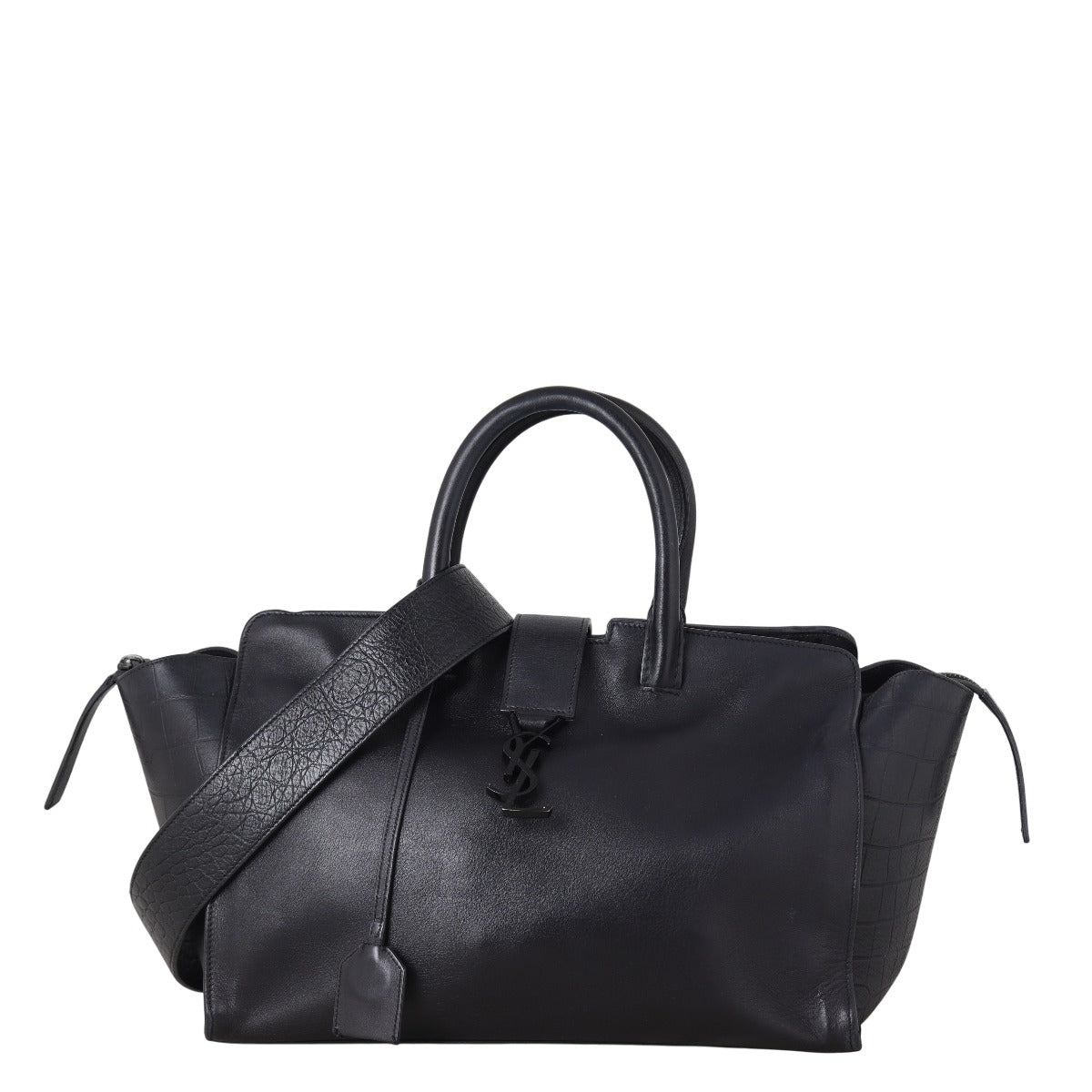 Saint Laurent Downtown Cabas Croc-Embossed