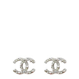 Chanel CC Crystal Stud Earrings
