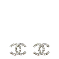 Chanel CC Crystal Stud Earrings