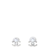 Chanel CC Crystal Stud Earrings