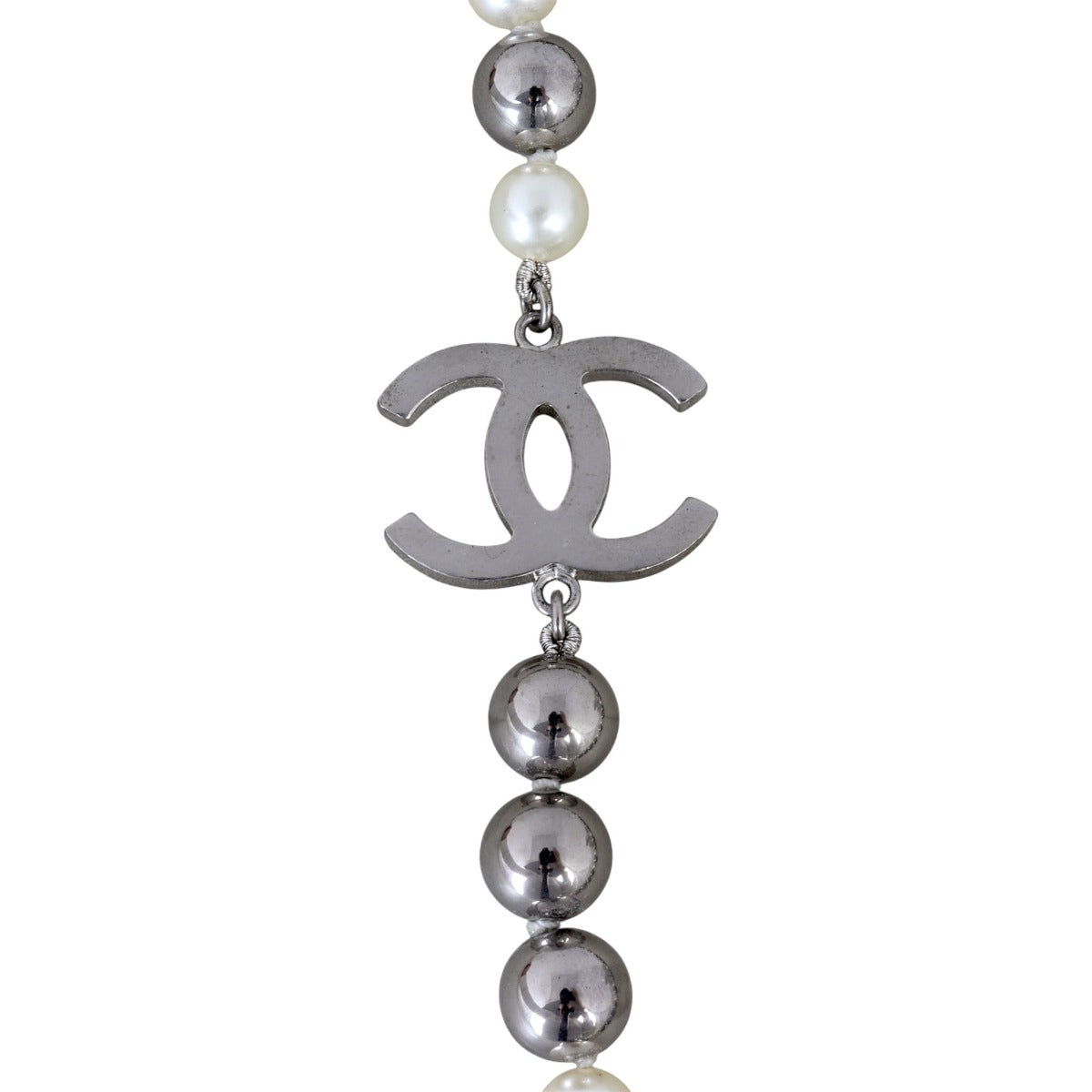 Chanel CC Pearl and Bead Multi Strand Long Necklace