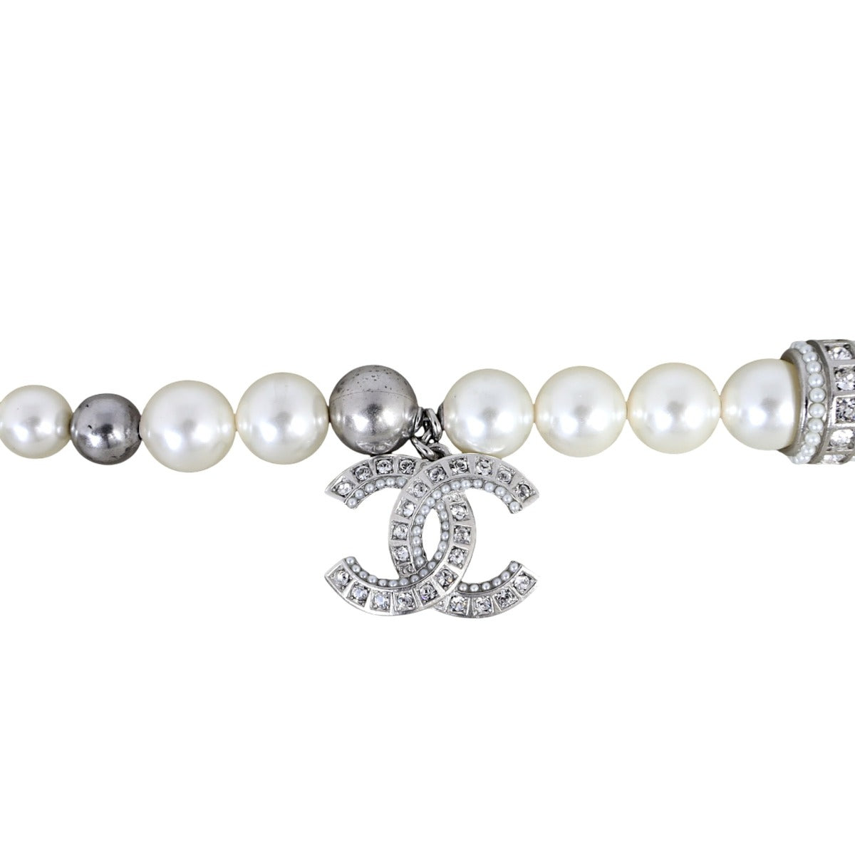 Chanel Crystal CC Pearl Bracelet