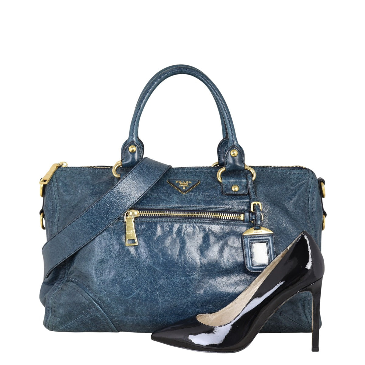 ル*ナ様 PRADA プラダ Vitello Shine ハンドバッグ 2WAY Prada Vitello Shine Two-Way Tote – Luxe.It.Fwd