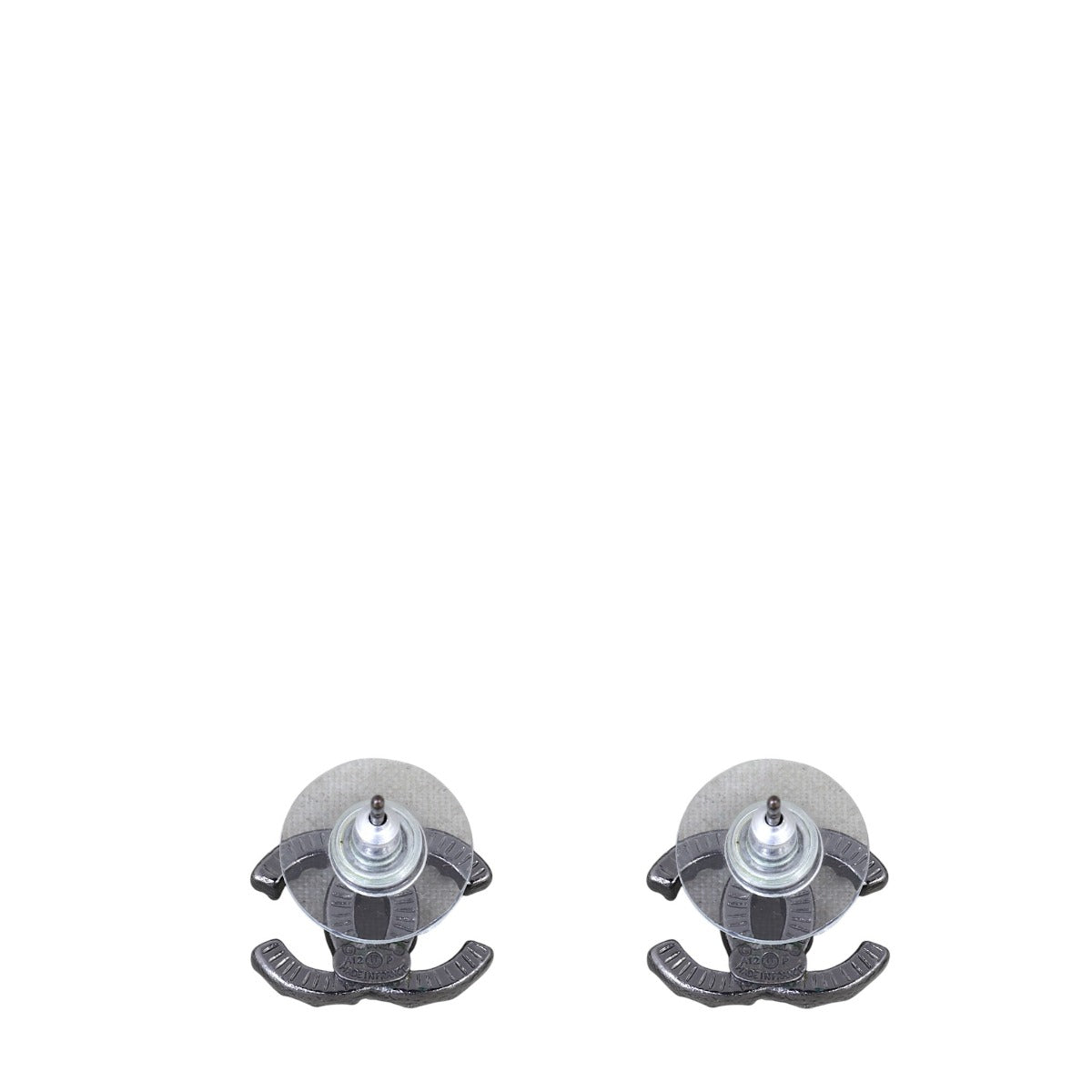 Chanel CC Pearl Stud Earrings