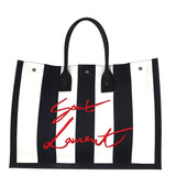 Saint Laurent Striped Canvas Cabas