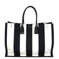 Saint Laurent Striped Canvas Cabas