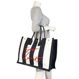 Saint Laurent Striped Canvas Cabas