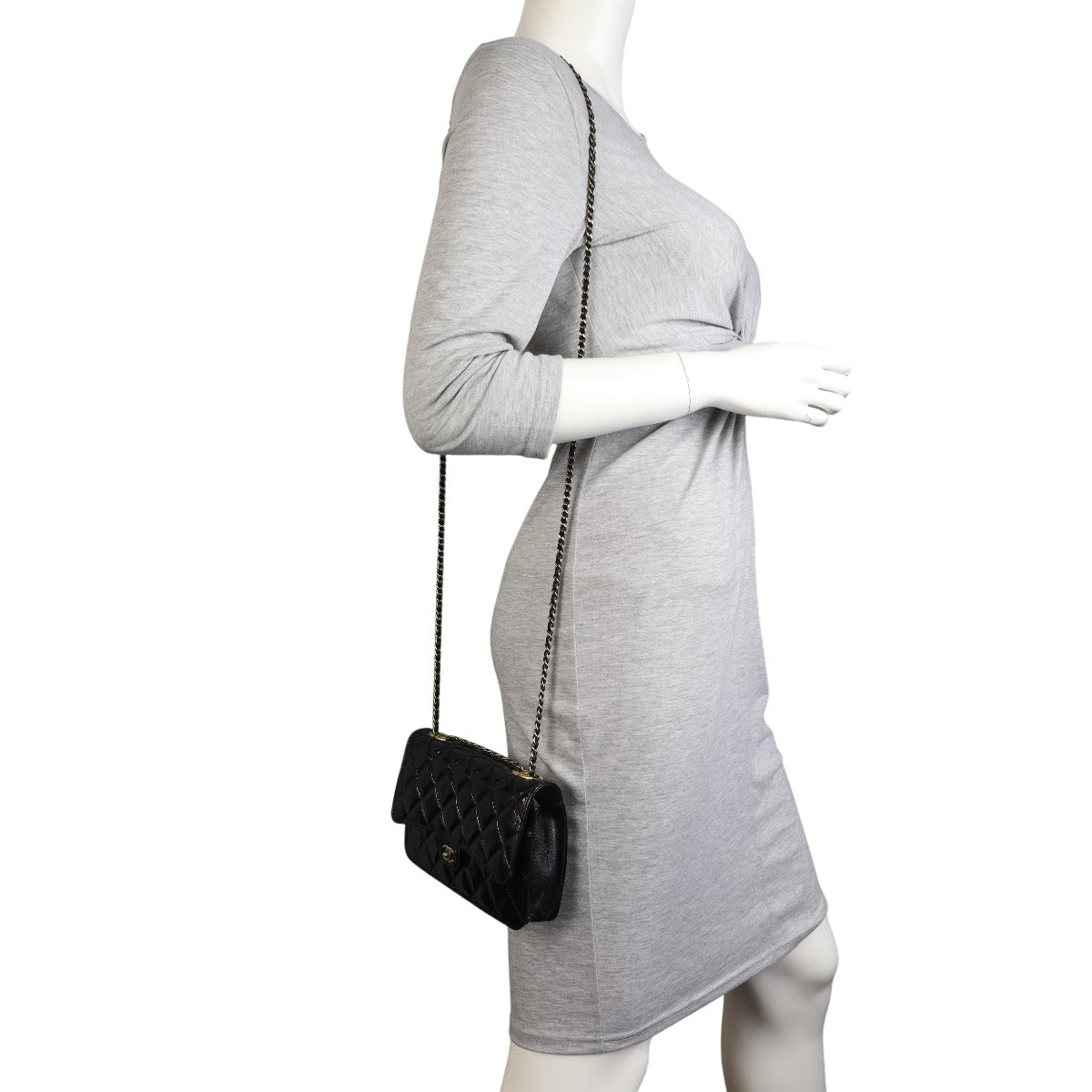 Chanel CC Eyelet Wallet On Chain Patent