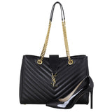 Saint Laurent Chevron Shopping Tote