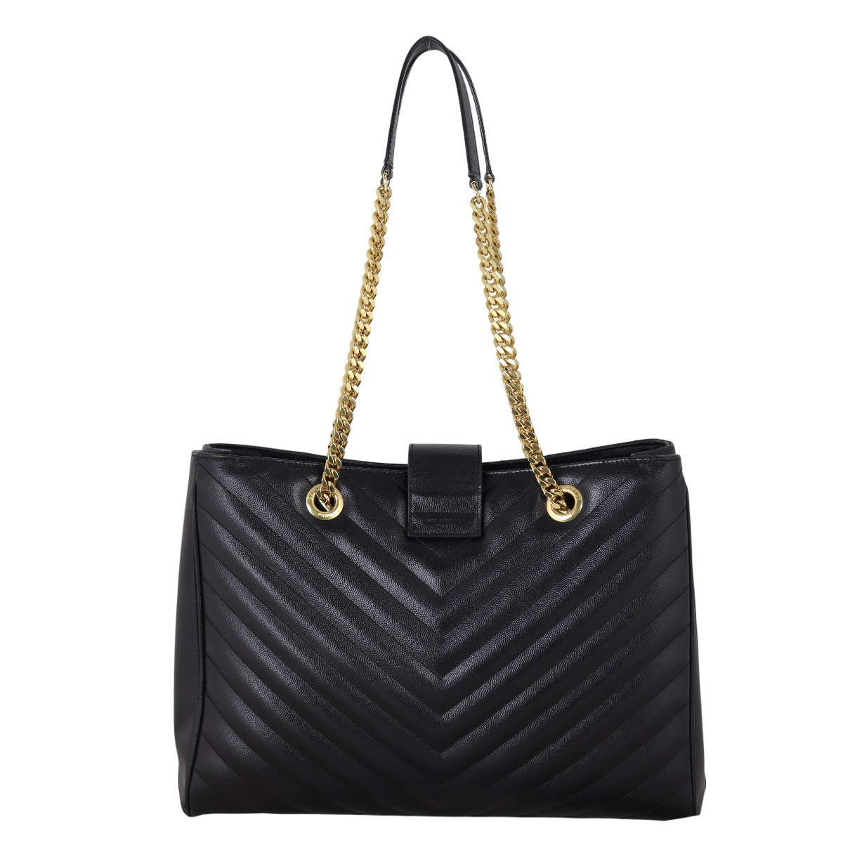Saint Laurent Chevron Shopping Tote