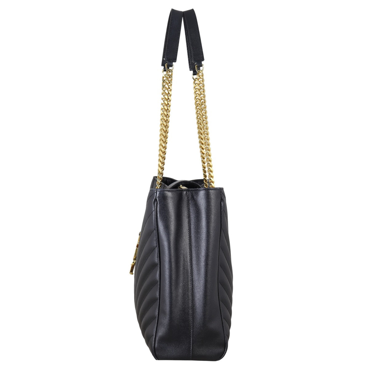 Saint Laurent Chevron Shopping Tote