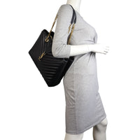 Saint Laurent Chevron Shopping Tote