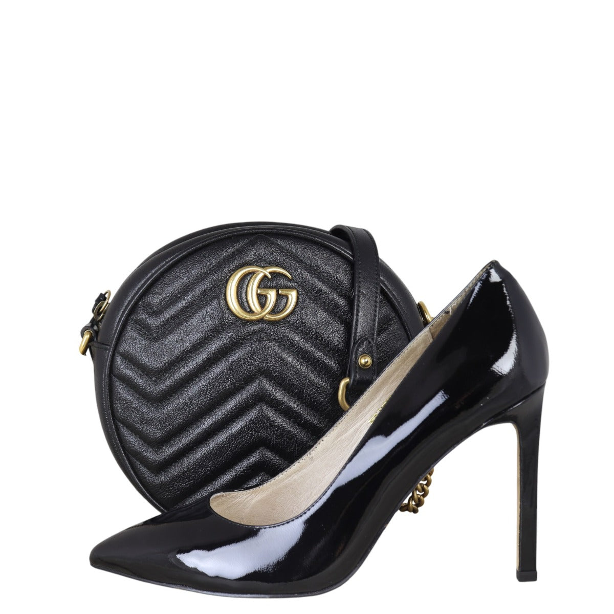 Gucci GG Marmont Round Chain Shoulder Bag