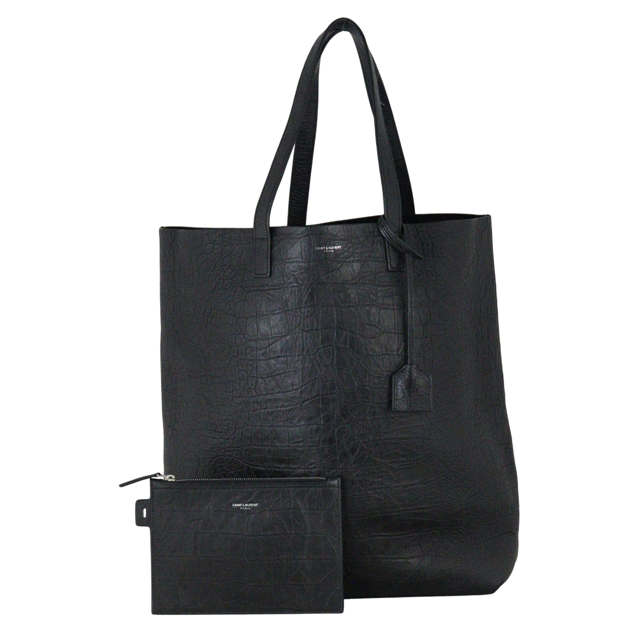 Saint Laurent Shopping Tote Croc Embossed