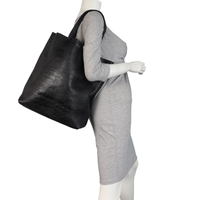 Saint Laurent Shopping Tote Croc Embossed