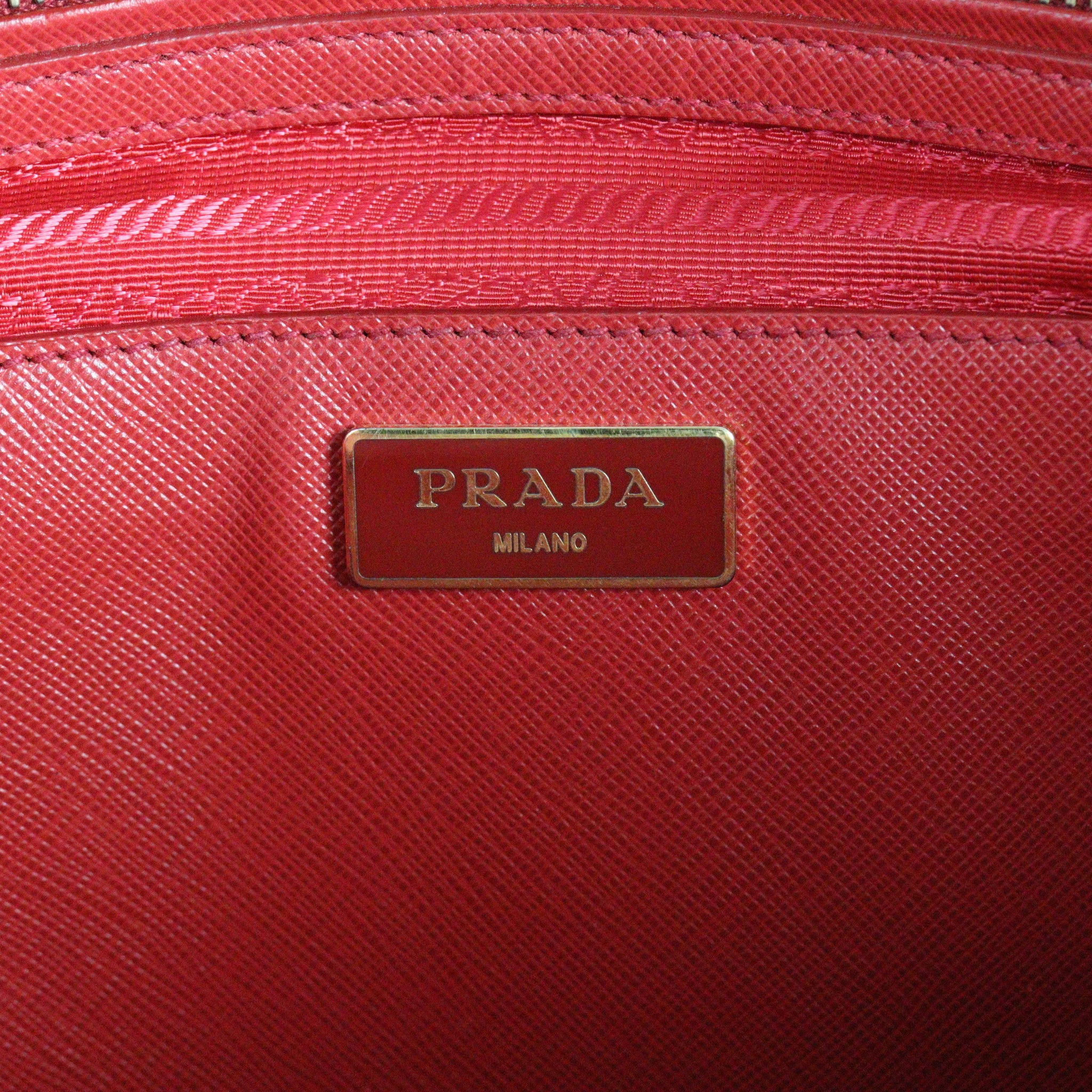 Prada Saffiano Lux Galleria Double Zip Tote Medium