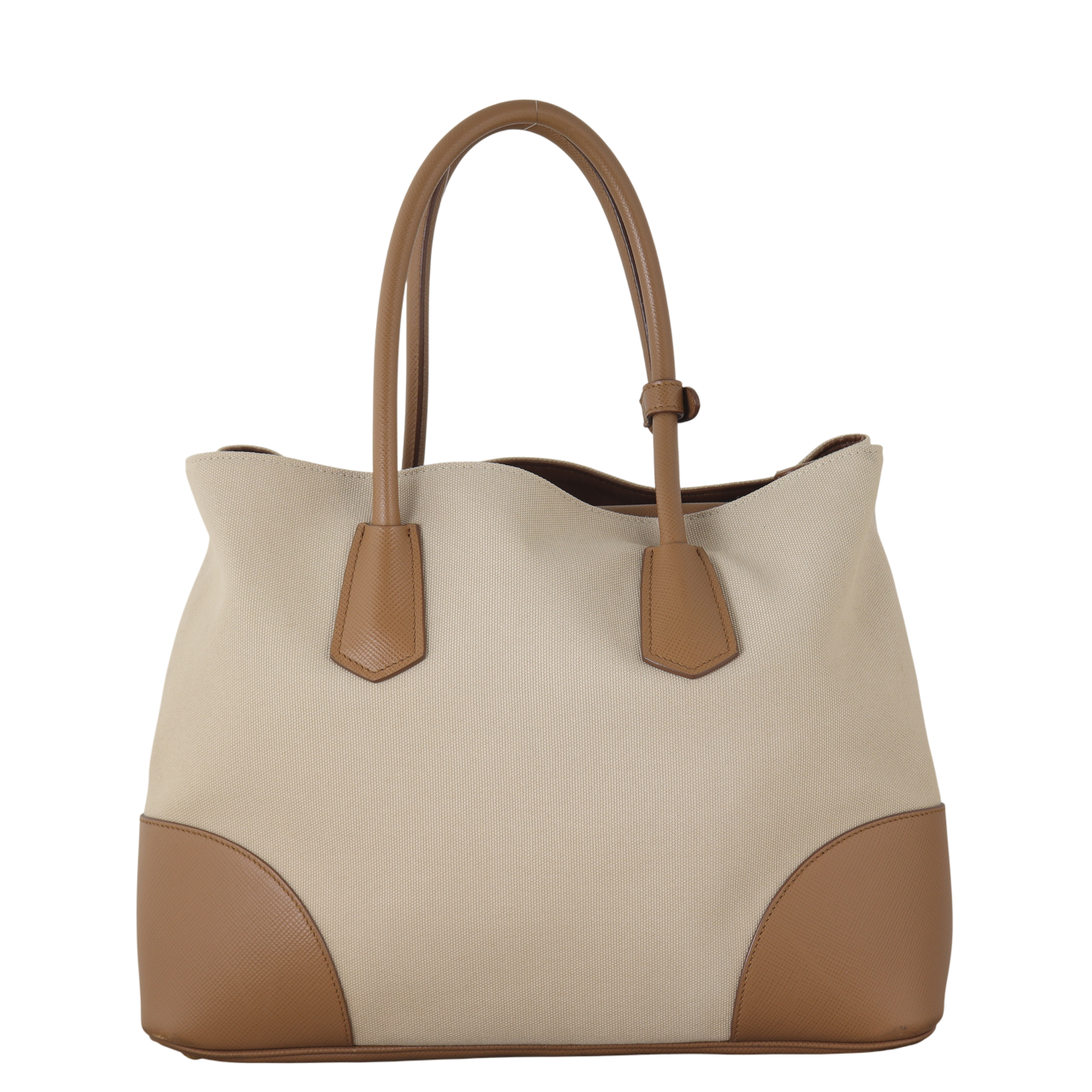 Prada Saffiano Cuir & Canapa Double Bag