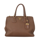 Prada Vitello Daino Double Zip Tote