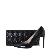 Dior Lady Dior Chain Wallet Patent