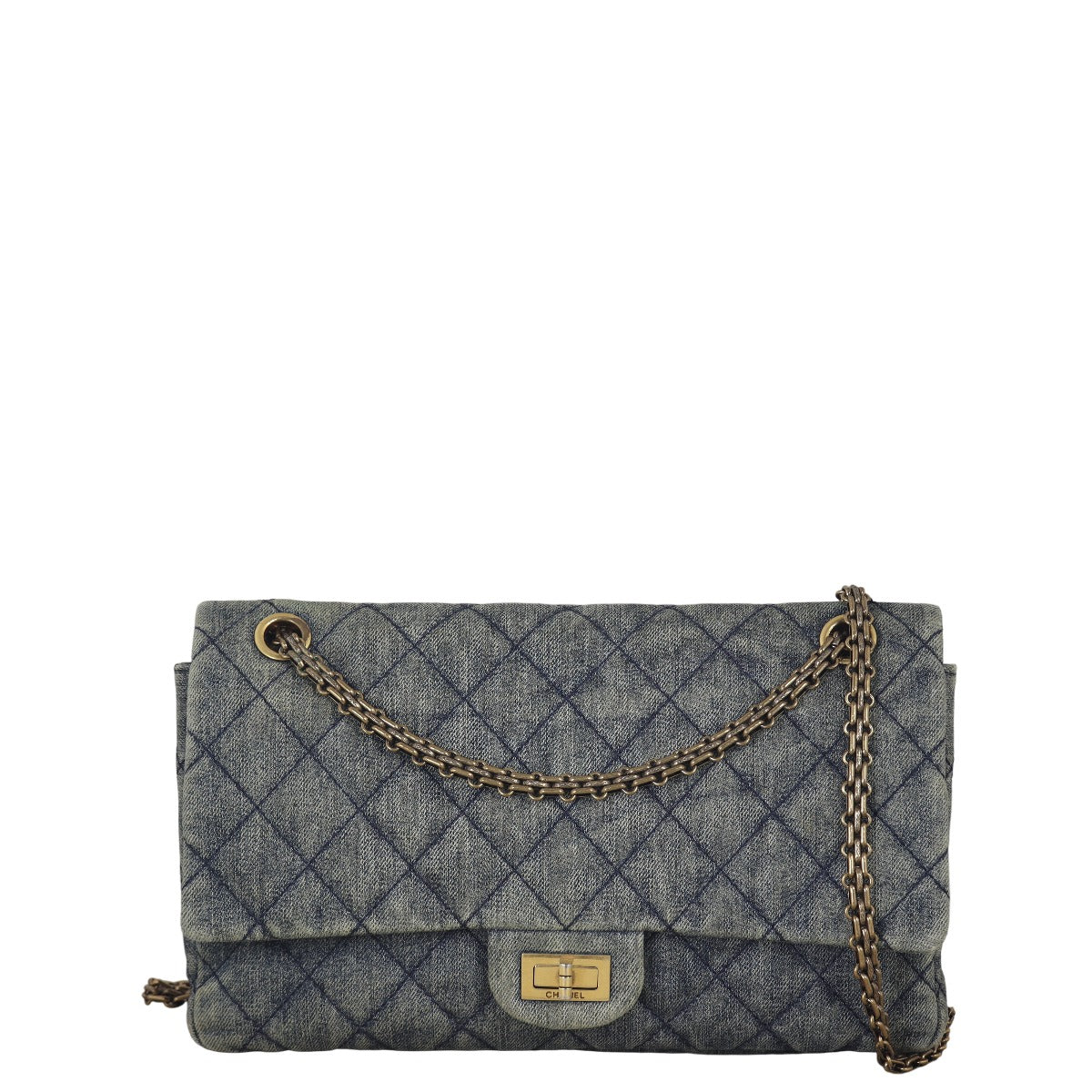 Chanel 2.55 Reissue 226 Double Flap Bag Denim