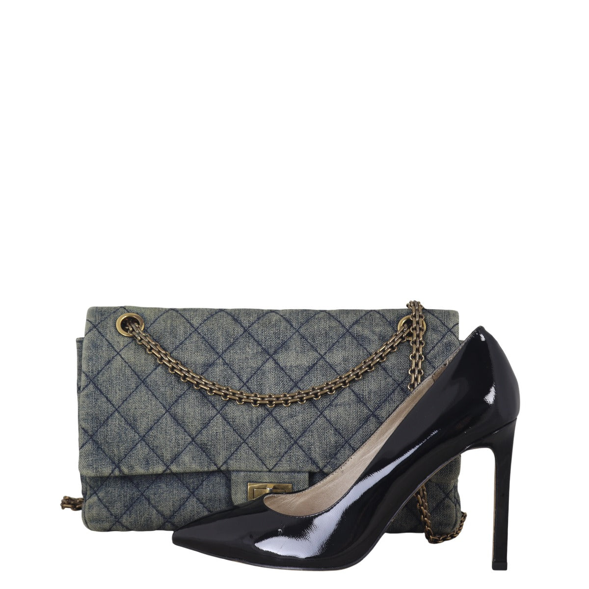 Chanel 2.55 Reissue 226 Double Flap Bag Denim