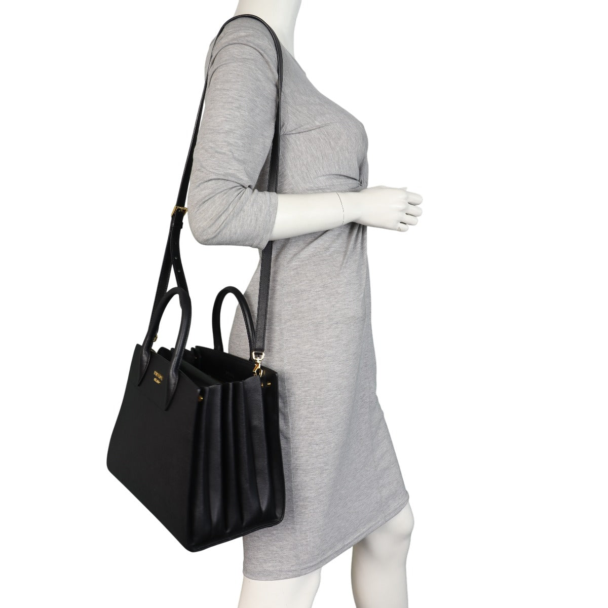 Prada Saffiano Cuir Bibliotheque Bag