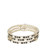 Chanel CC Crystal Pearl Bangle Trio