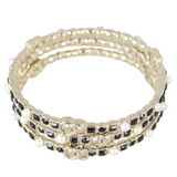 Chanel CC Crystal Pearl Bangle Trio