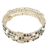 Chanel CC Crystal Pearl Bangle Trio