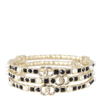 Chanel CC Crystal Pearl Bangle Trio