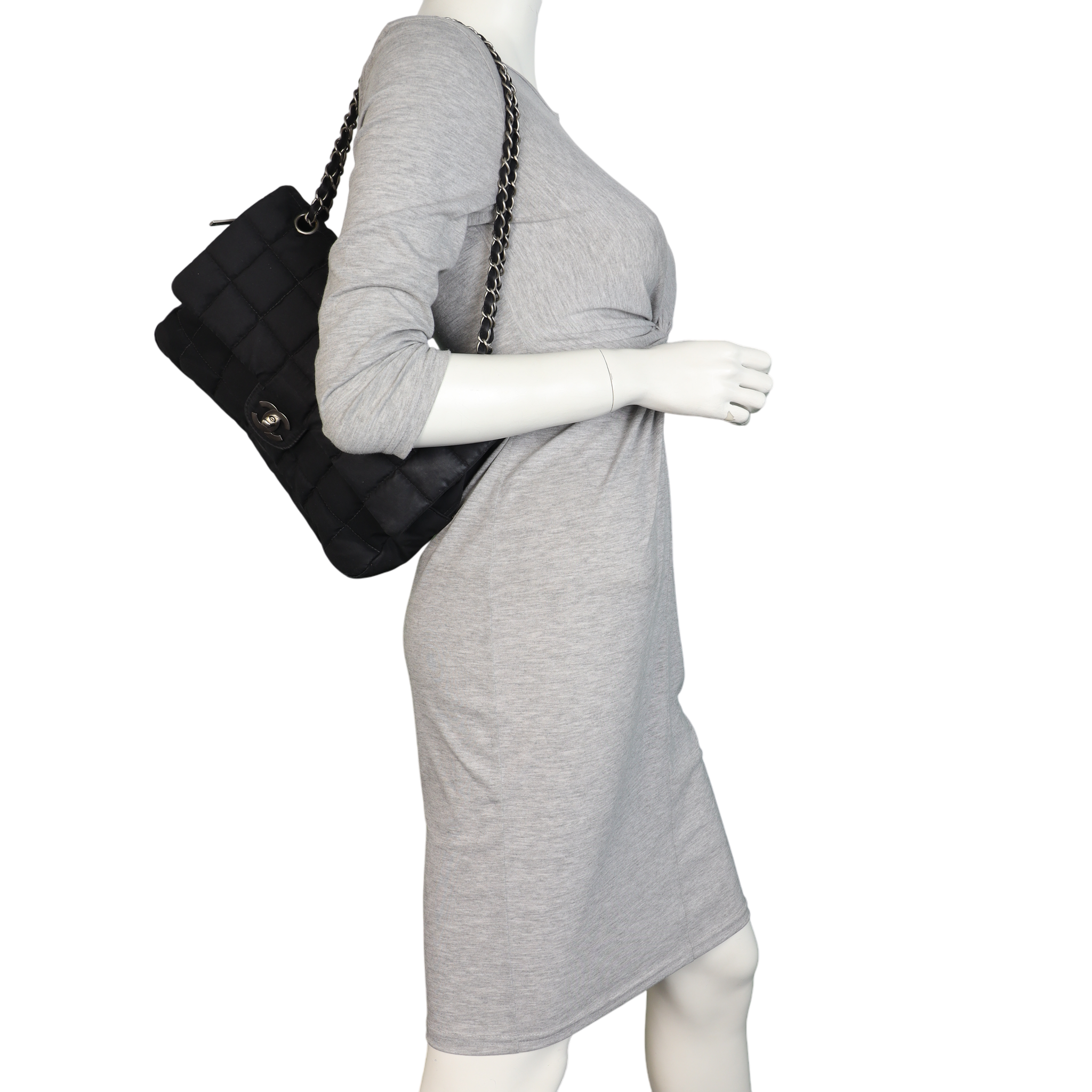 Chanel Chocolate Bar Flap Bag Nylon