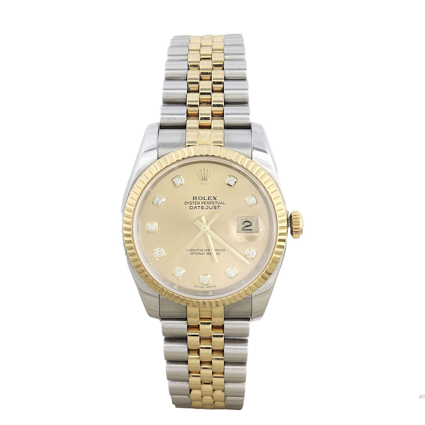 Rolex Oyster Perpetual Datejust 36mm Diamond Watch